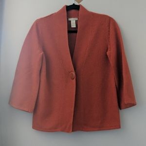 Dramatic Orange Wool Cardigan from Tweeds